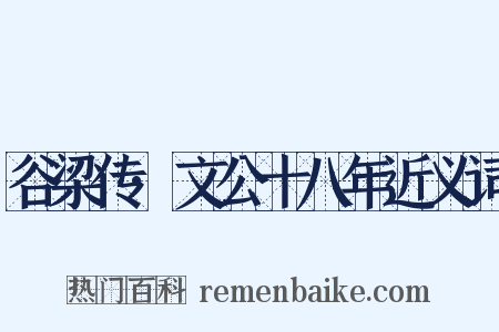 谷梁传·文公十八年近义词是什么意思的图片